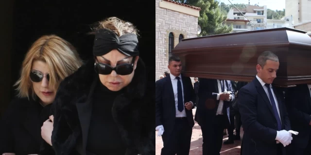 Άντζελα Δημητρίου: Γέμισε λευκά λουλούδια η εκκλησία - Ποιοι διάσημοι έστειλαν στεφάνι στην κηδεία της μητέρας της, Ελένης