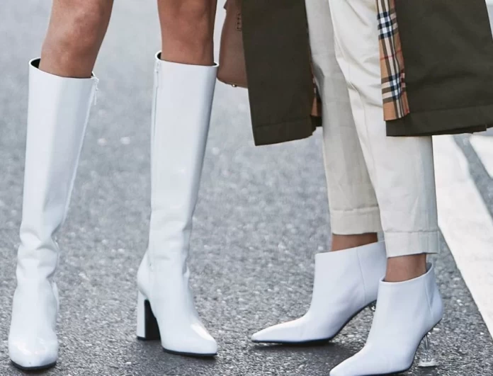 white boots street style