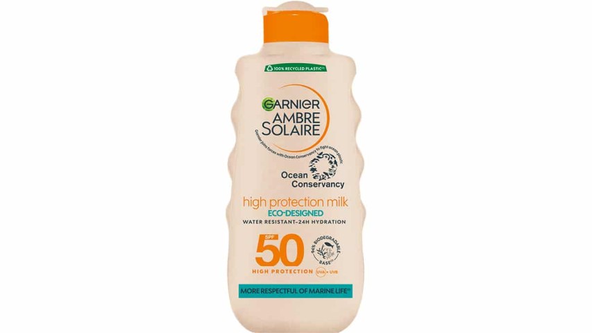Αντηλιακό γαλάκτωμα σώματος, High Protection Milk, Eco-Designed SPF50, Ambre Solaire, Garnier