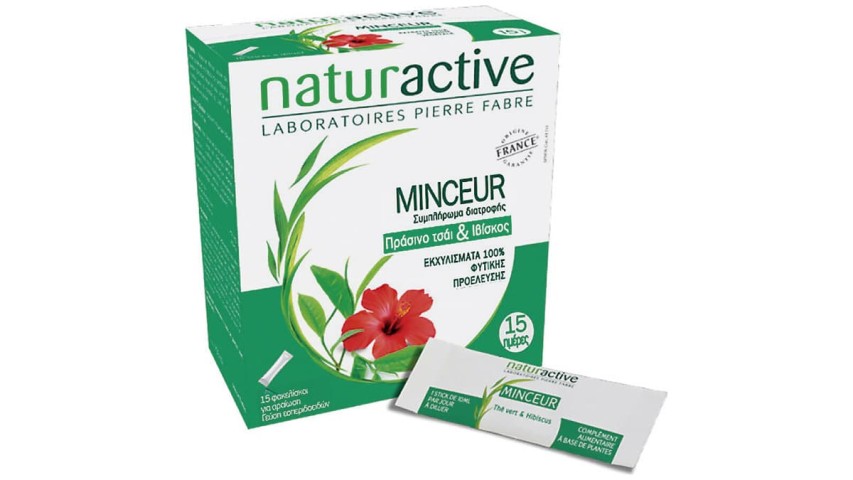 Συμπλήρωμα διατροφής για αδυνάτισμα, Minceur πράσινο τσάι & ιβίσκος, Naturactive (στα Φαρμακεία) 