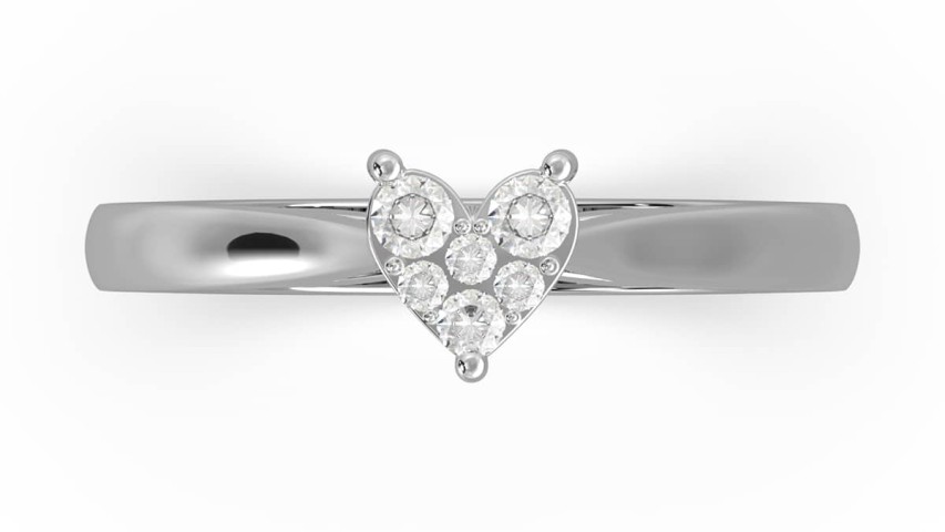 Δαχτυλίδι από λευκόχρυσο Κ18 µε διαµάντια, DIAMONDJOOLS, €960, diamondjools.gr