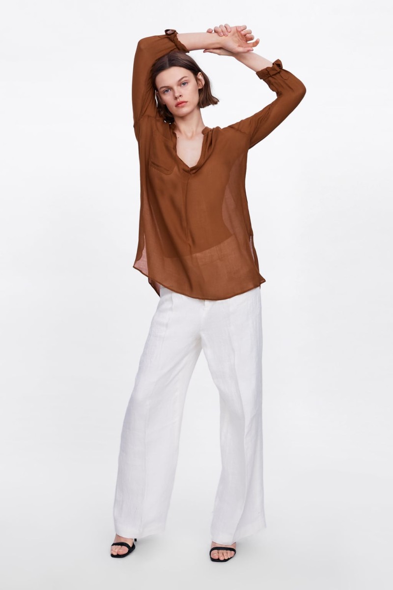 Zara πουκάμισο από τη νέα συλλογή κολεξιόν της Άνοιξης για φέτος 2019