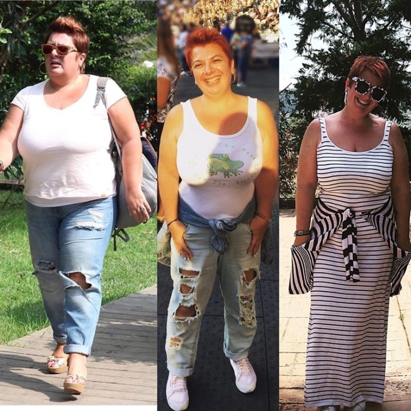Ελεάννα Τρυφίδου: Έχασε 33 κιλά και ποζάρει με κολλητό ριγέ φόρεμα!