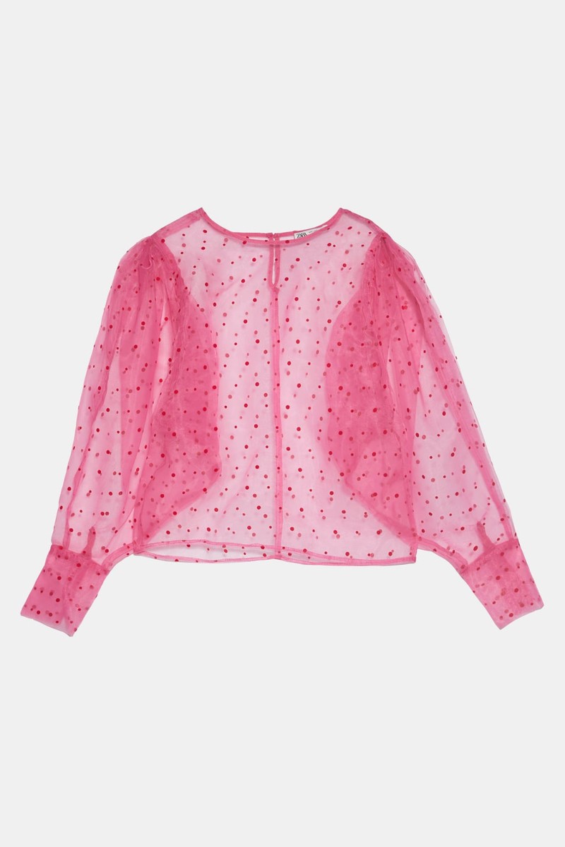 Zara ροζ μπλούζα