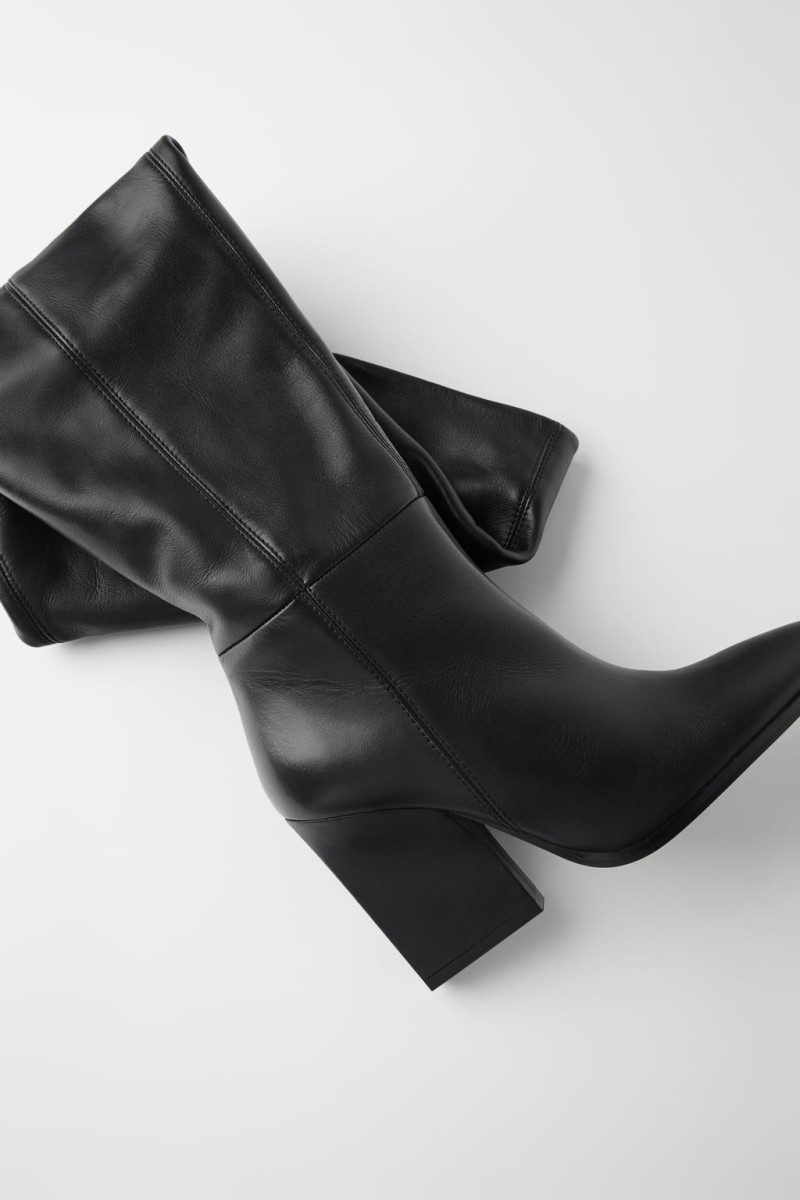 Zara μαύρη μπότα νέα συλλογή