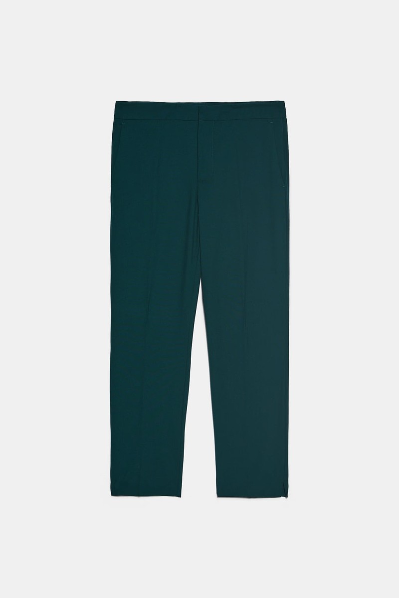 Zara: Ταραχή με αυτό το πράσινο παντελόνι σωλήνα από τη νέα συλλογή! Φόρεσέ το κι εκείνος δεν θα σταματήσει να σε κοιτάει...