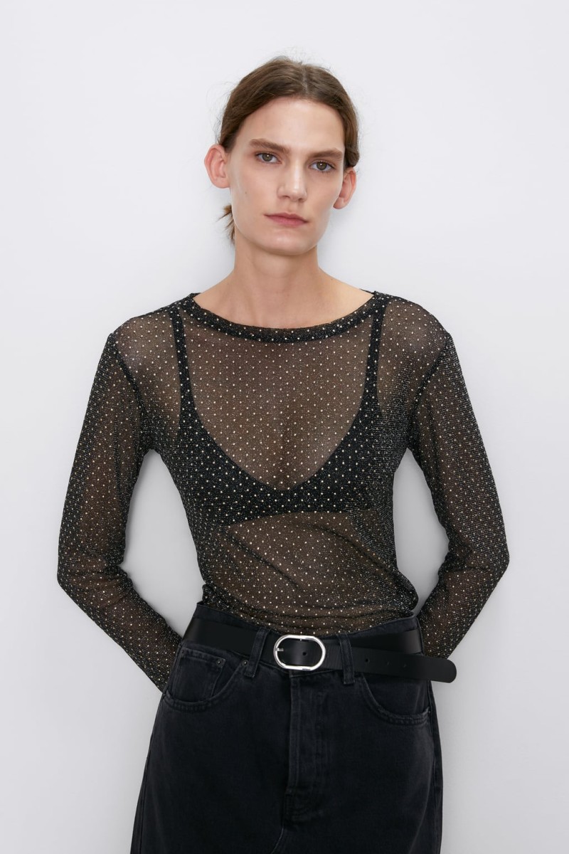 Μαύρη μπλούζα Zara