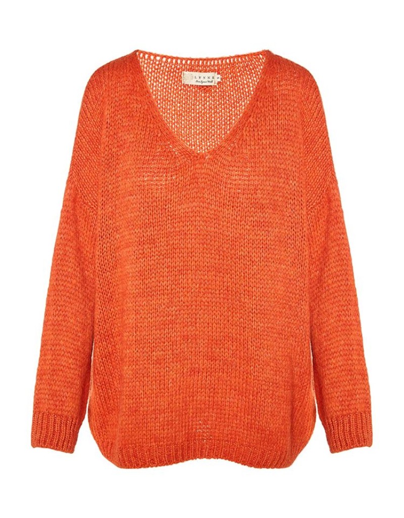 πορτοκαλί πουλόβερ