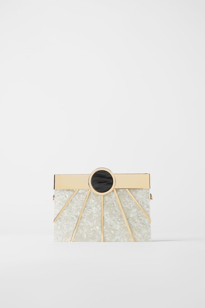Zara νέα συλλογή τσάντα χρυσό 