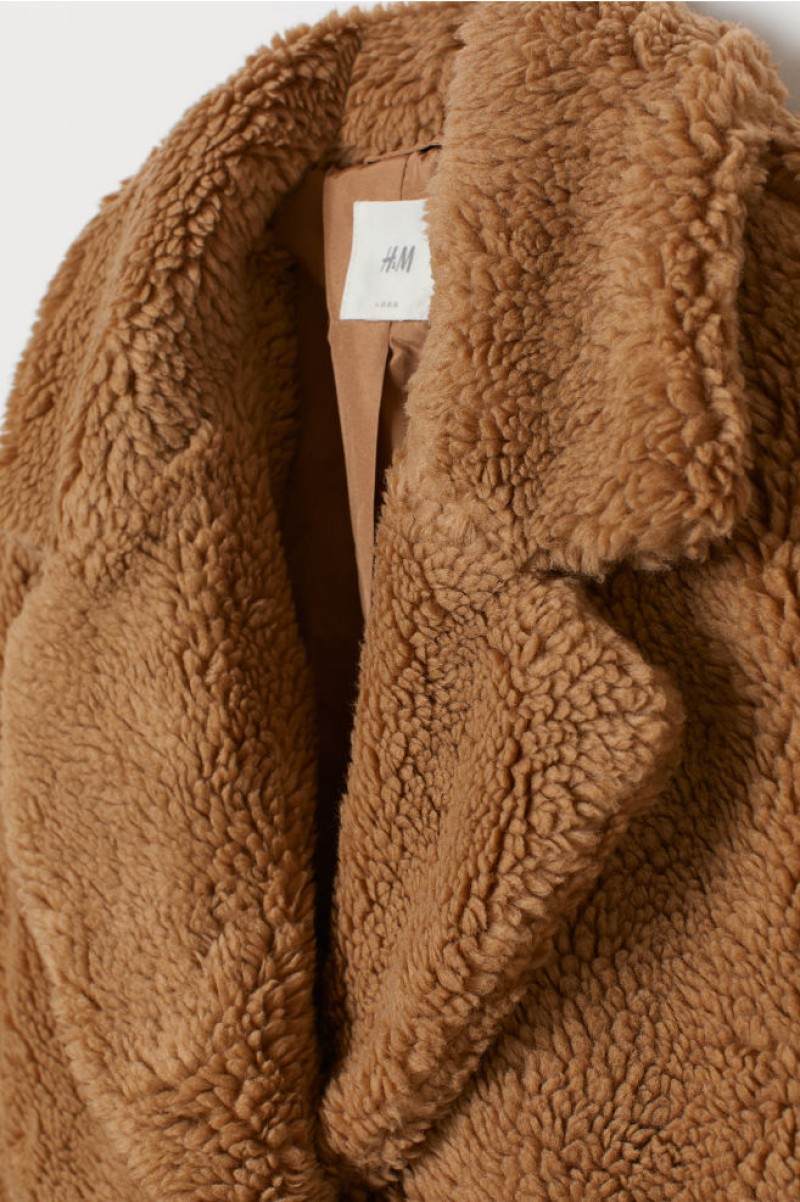 teddy bear coat H&M στα καταστήματα