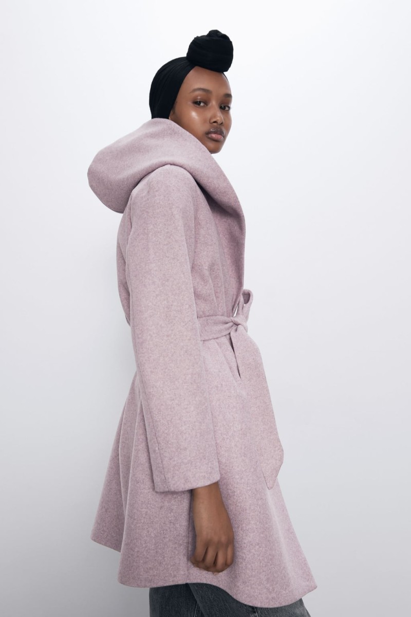 Zara λιλά παλτό 