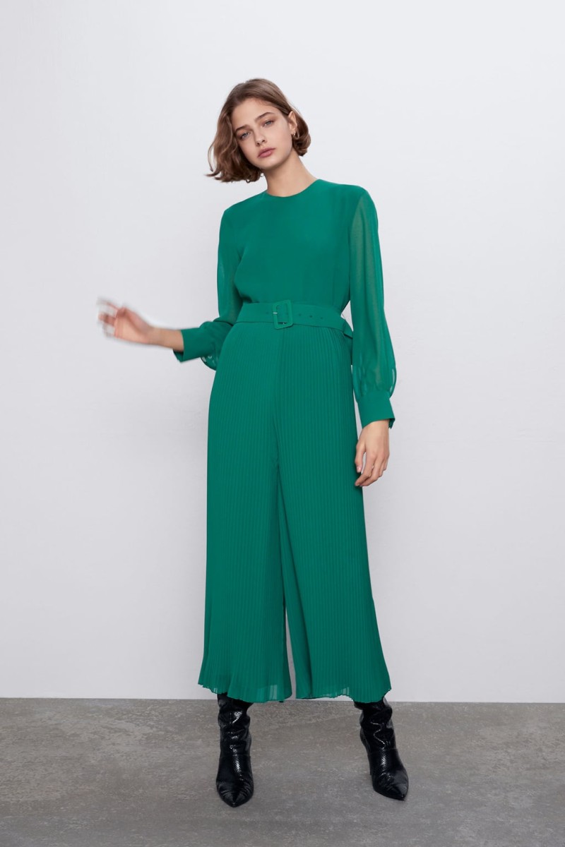 ZARA πράσινη φόρμα