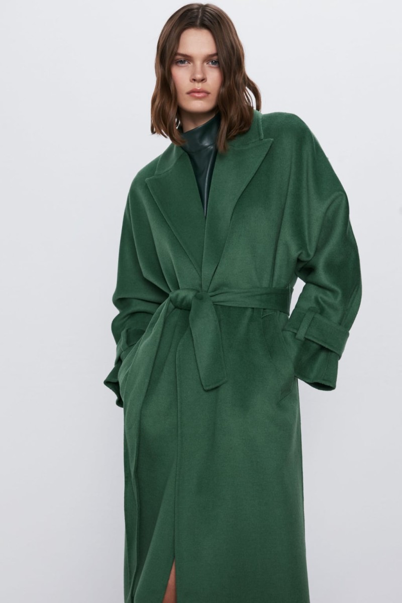 ZARA πράσινο παλτό 