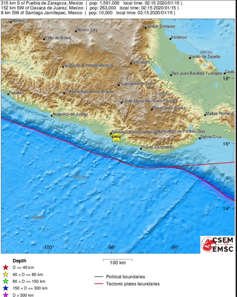 Σεισμός 5.2 Ρίχτερ Μεξικό