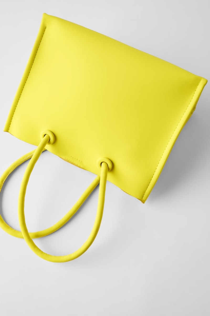 Zara κίτρινη τσάντα