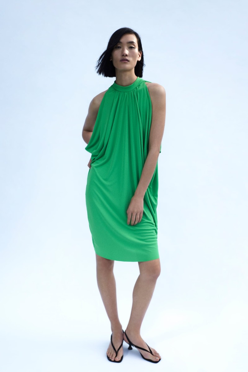 Zara πράσινο φόρεμα