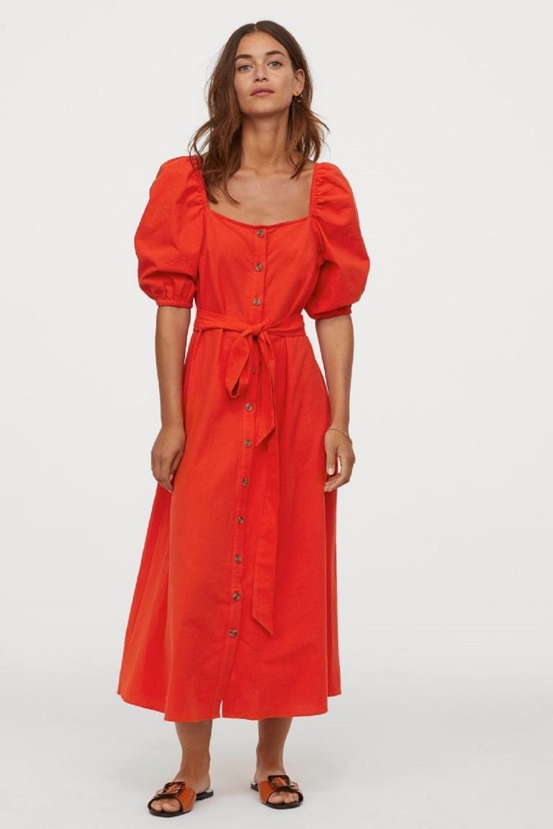 κόκκινο φόρεμα H&M