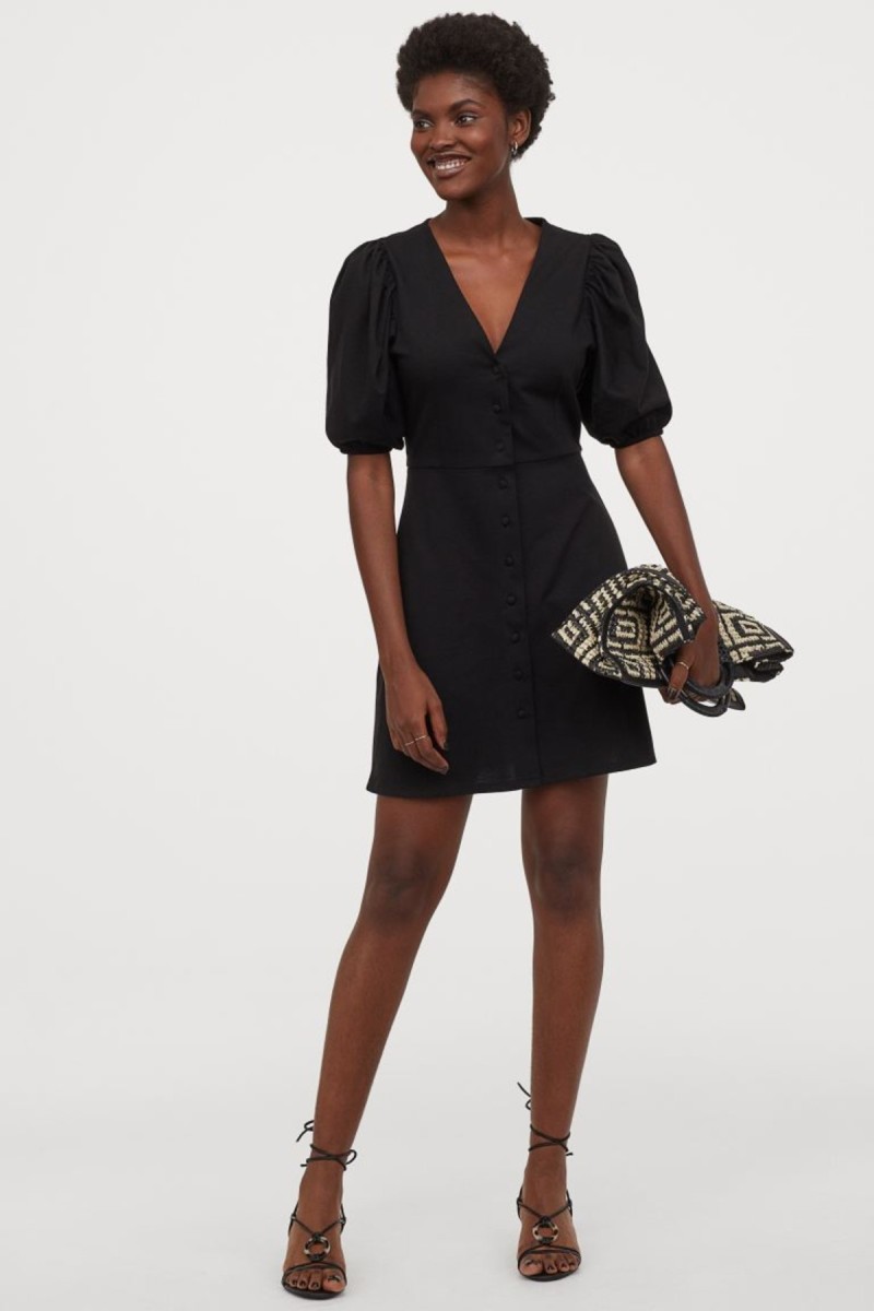 H&M μαύρο φόρεμα