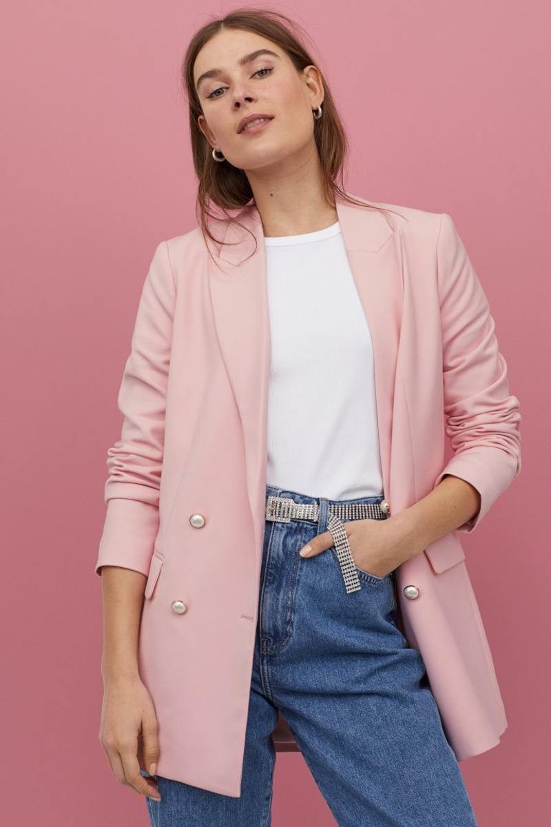 H&M light pink blazer