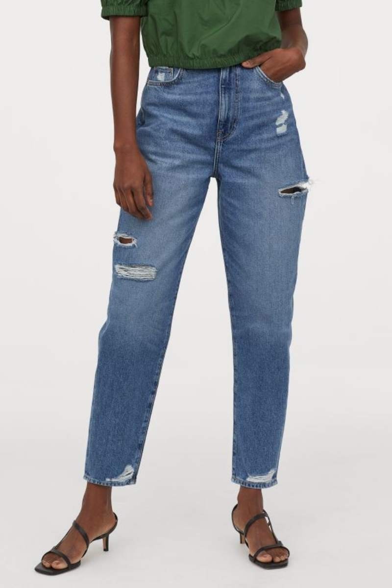 mom jeans H&M ψηλόμεσο