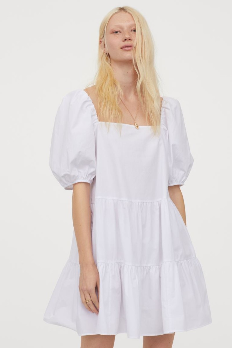 H&M λευκό φόρεμα