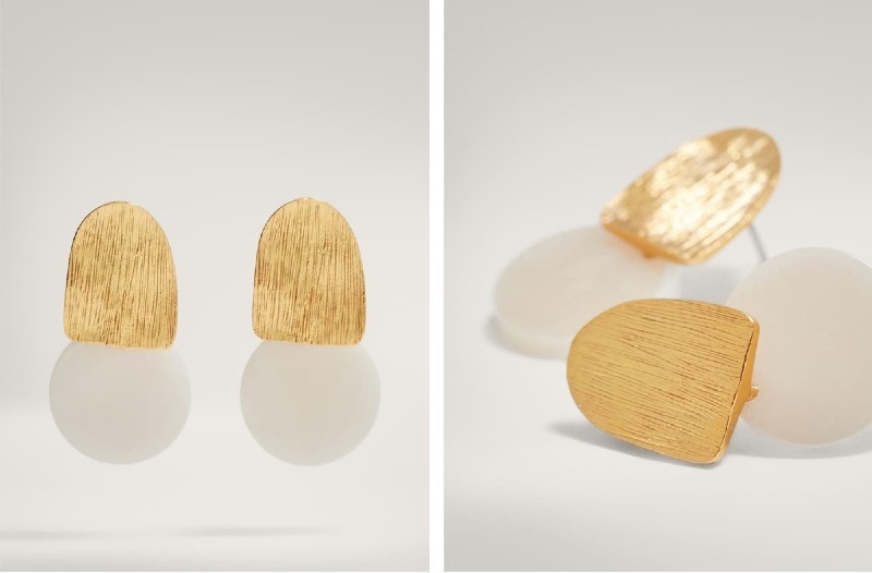 Massimo Dutti χρυσά σκουλαρίκια