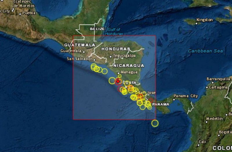 Σεισμός τώρα 5,4 Ρίχτερ Νικαράγουα