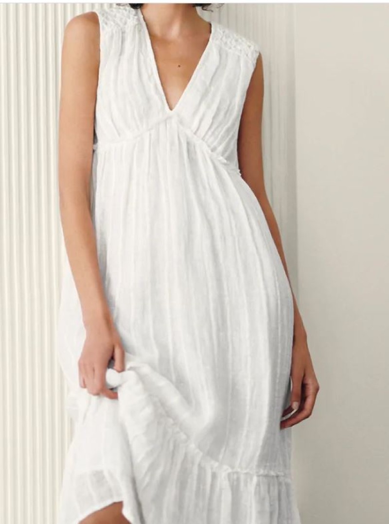 Zara λευκό φόρεμα