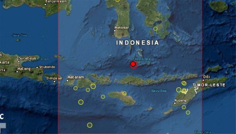 5,7 Ρίχτερ σεισμός Ινδονησία