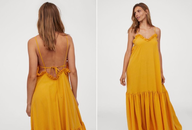 H&M κίτρινο φόρεμα