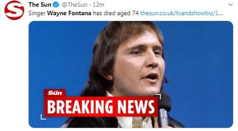 Wayne Fontana θάνατος