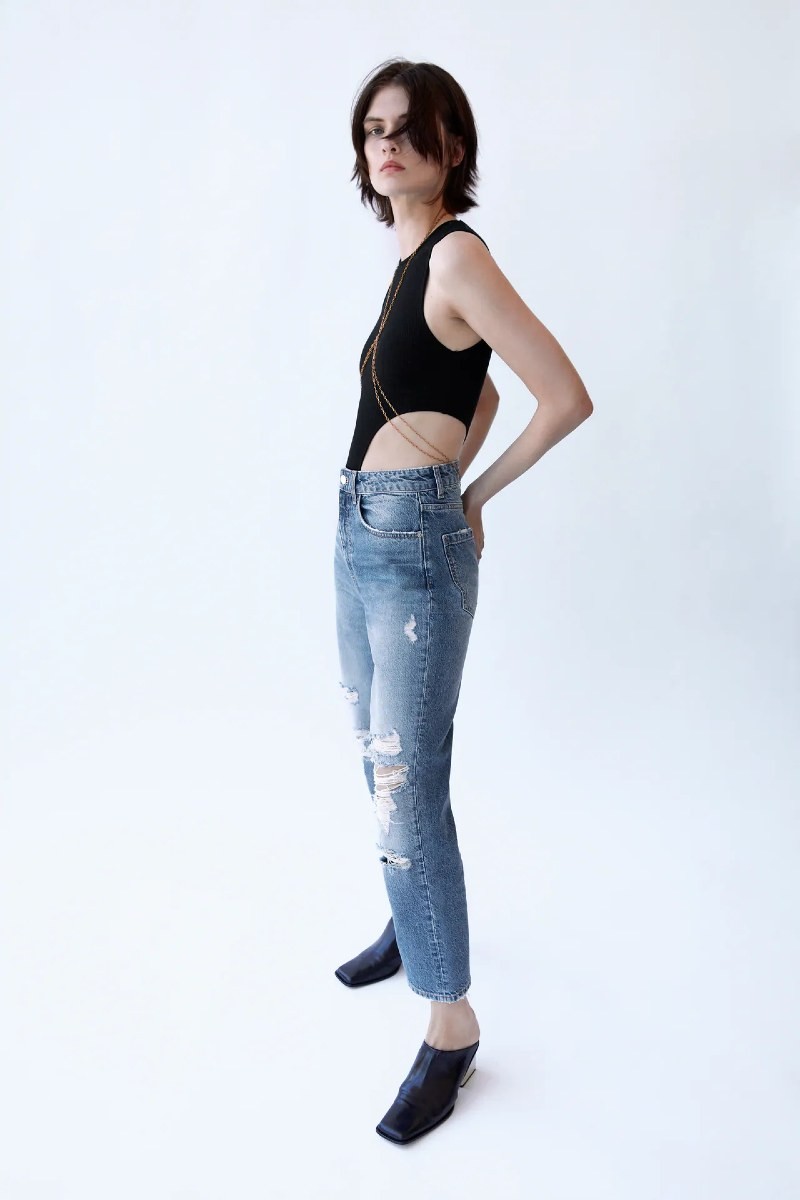 Zara νέα συλλογή τζιν παντελόνι
