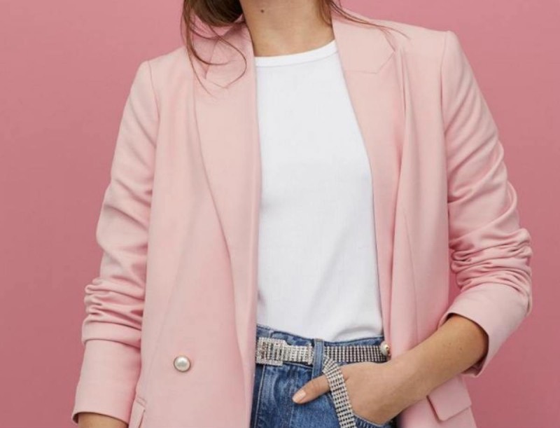 ροζ μπλέιζερ H&M