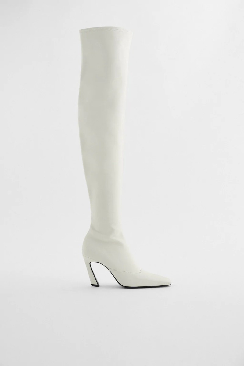 Zara λευκές μπότες