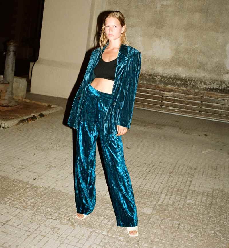 Zara βελούδινο 'τσαλακωμένο' παντελόνι νέας συλλογής