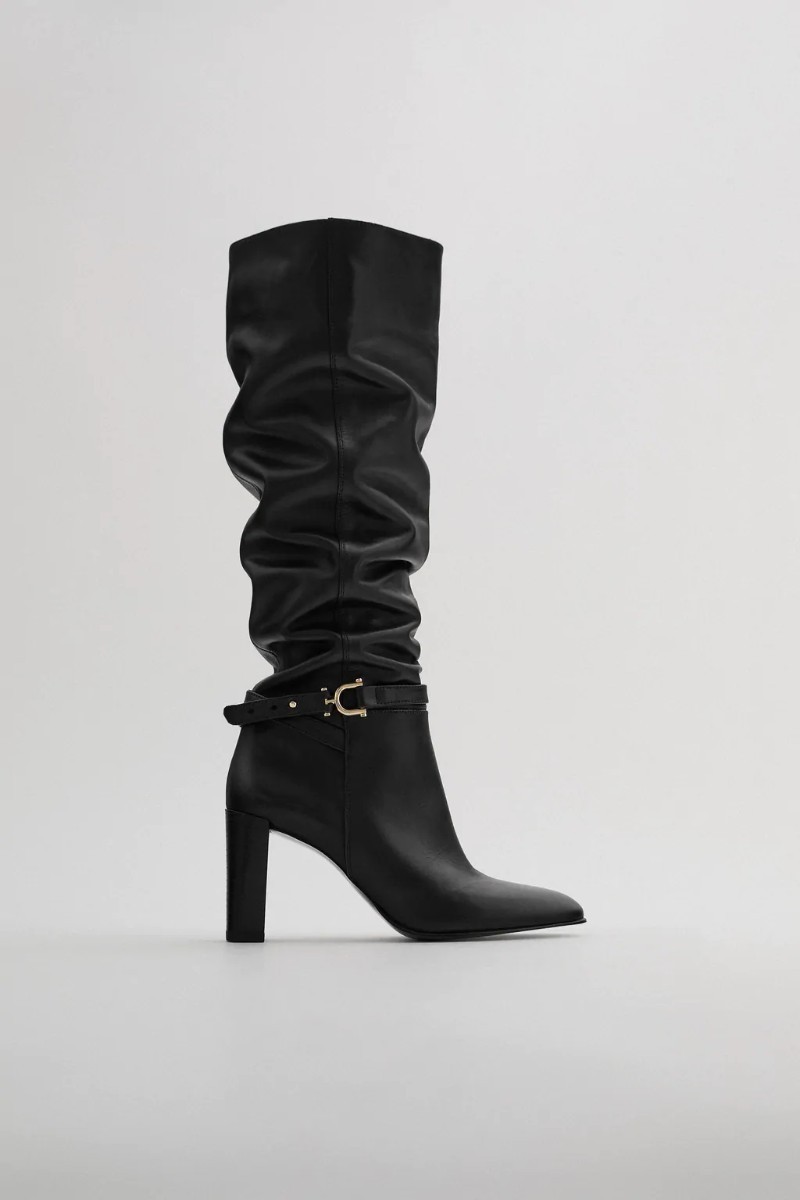 Zara μαύρη μπότα