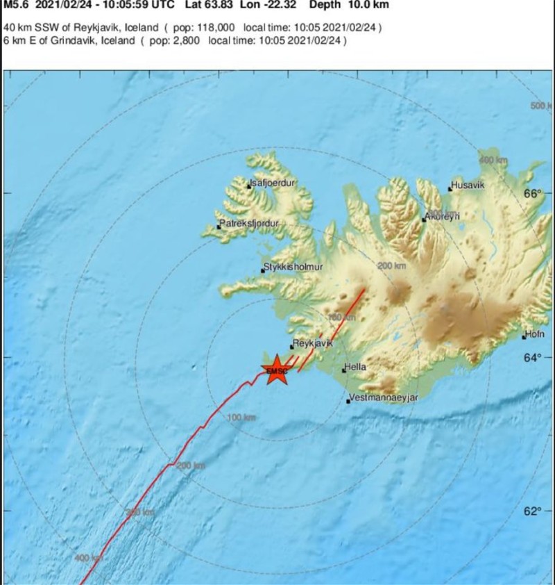 Σεισμός  Ισλανδία