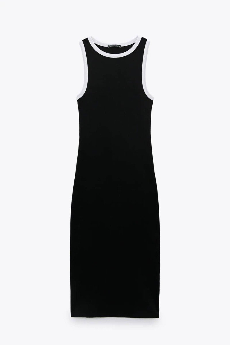 zara μαύρο φόρεμα
