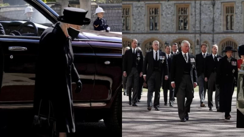 Κηδεία πρίγκιπα Φίλιππου: Συντετριμμένη η Βασίλισσα Ελισάβετ - Με δάκρυα στα μάτια και κεφάλι σκυμμένο