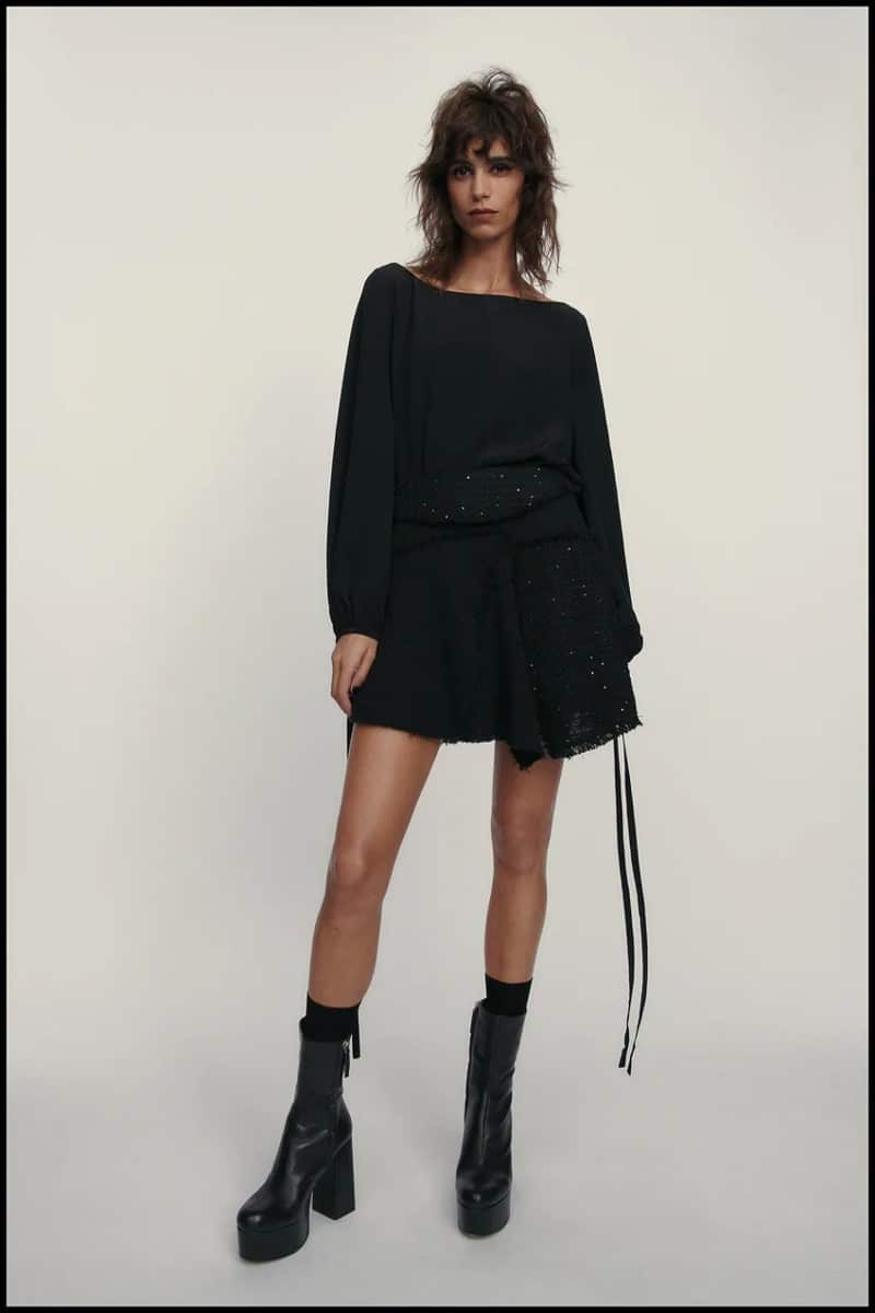 Zara μαύρη φούστα
