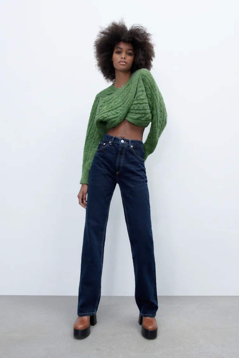 Zara πράσινο πουλόβερ