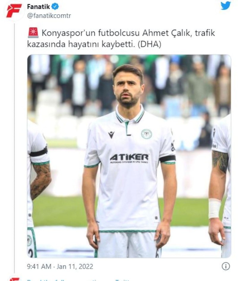 Αχμέτ: Πέθανε σε τροχαίο ο διεθνής Τούρκος ποδοσφαιριστής