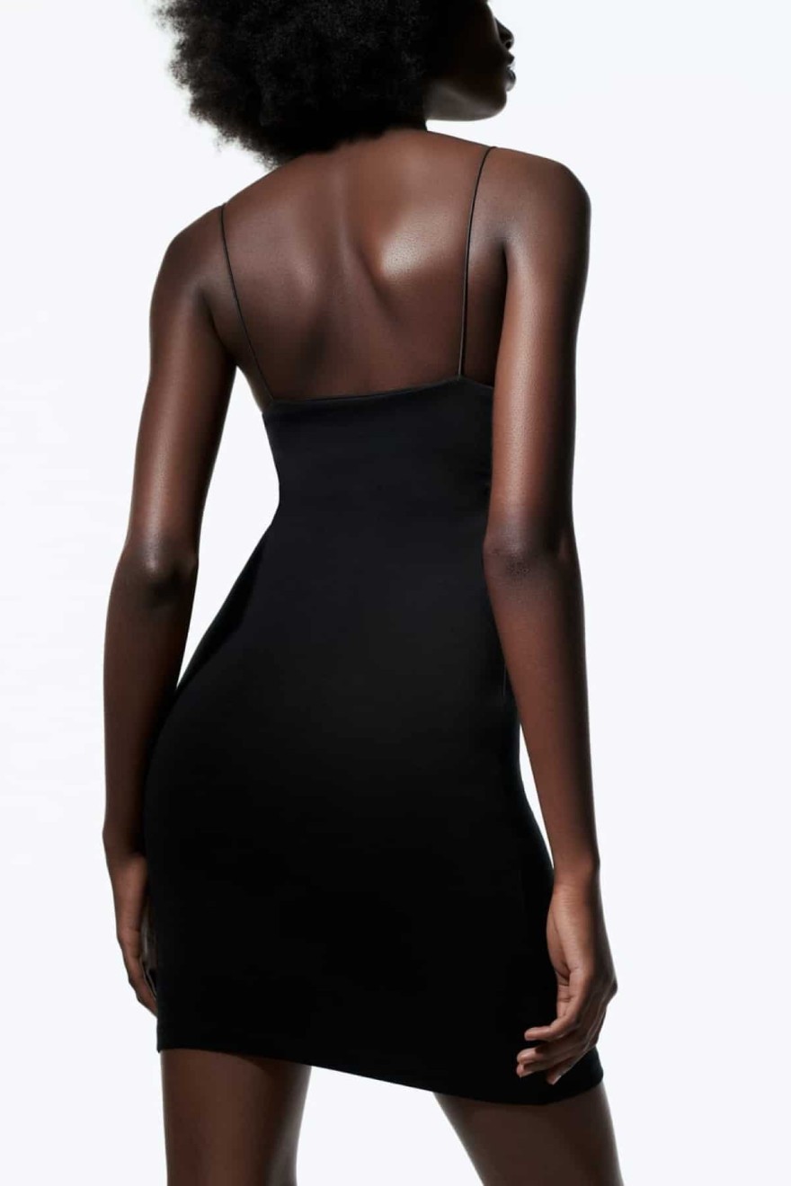 Zara μίνι μαύρο φόρεμα