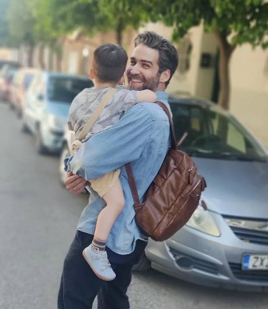 Ο ηθοποιός του Σασμού Γιώργος Χριστοδούλου με τον γιό του