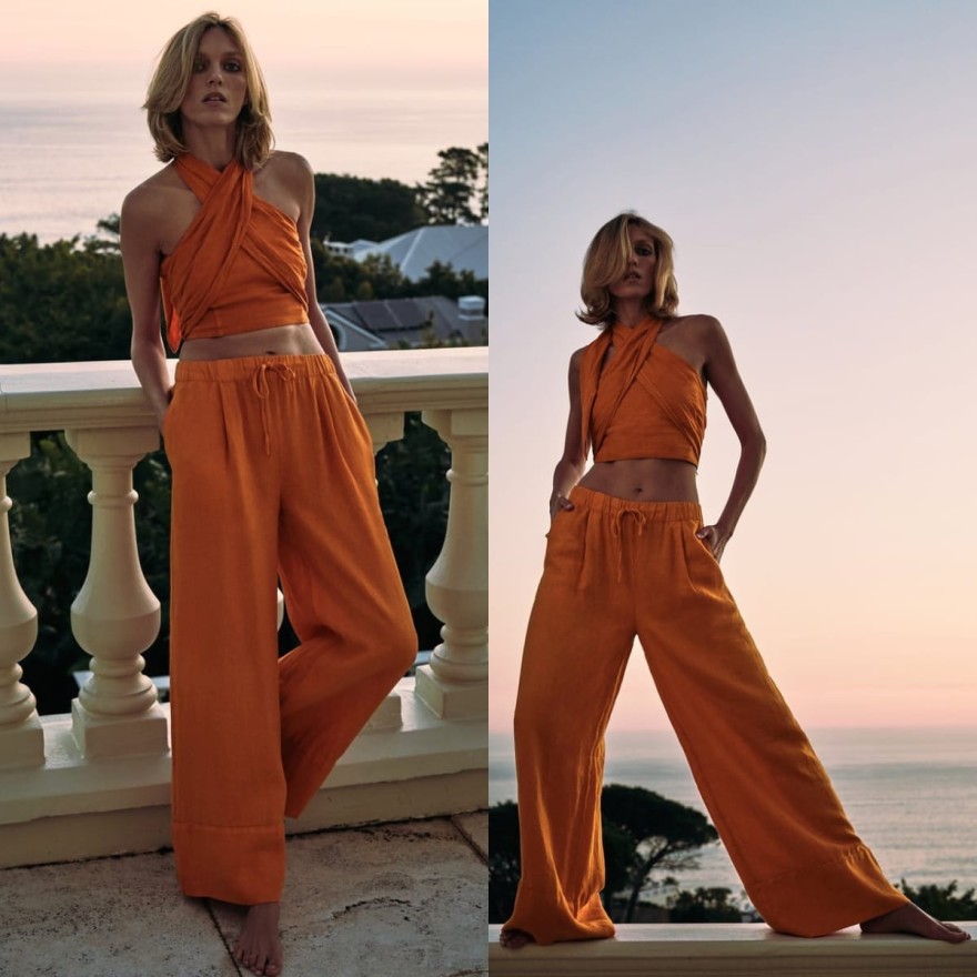 Zara πορτοκαλί set