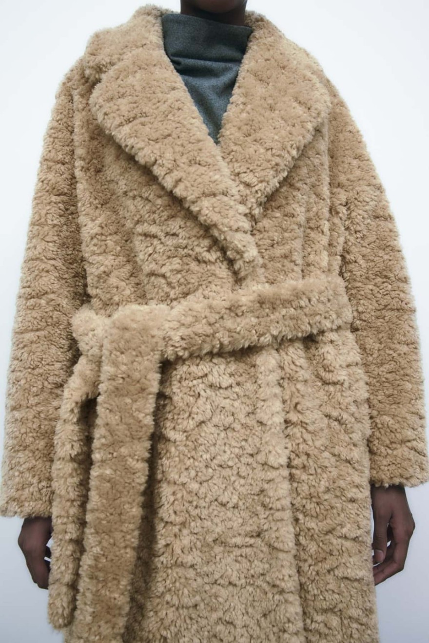 Zara γούνα παλτό