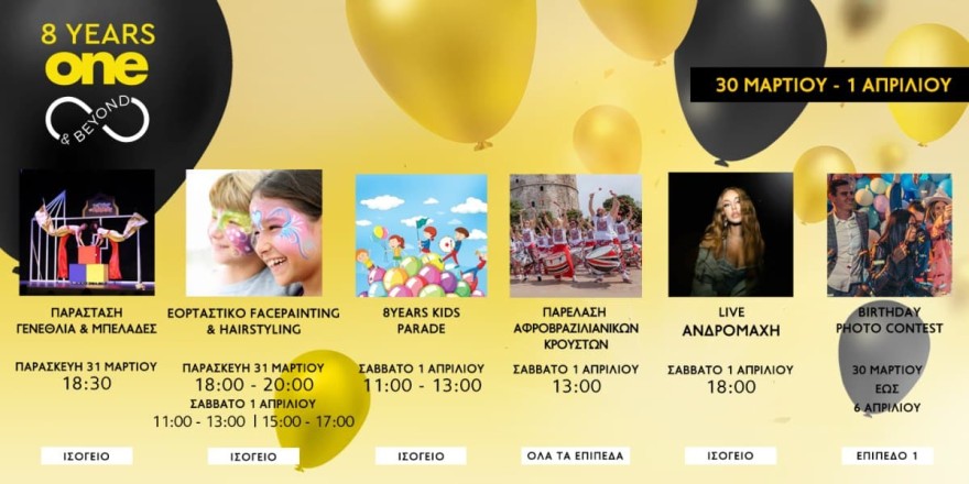 To One Salonica Οutlet Mall κλείνει 8 χρόνια λειτουργίας και το γιορτάζει με ένα αξέχαστο party!