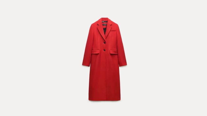 κόκκινο παλτό ίσιο