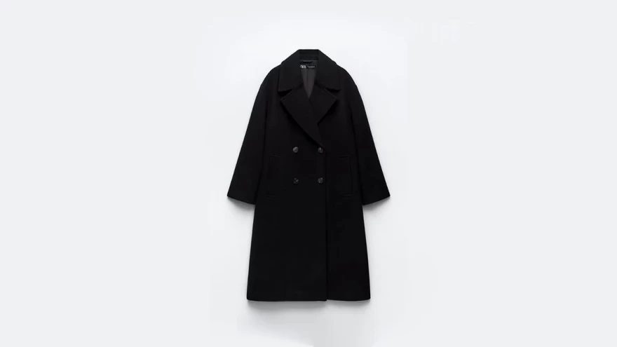 μαύρο παλτό zara