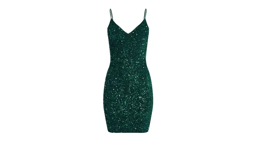 πράσινο φόρεμα μεταλιζέ